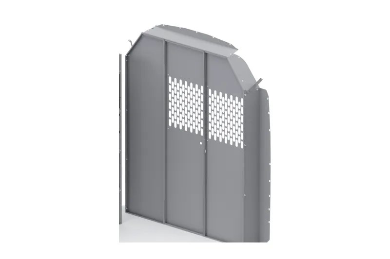 Holman van bulkhead partition with perforated window