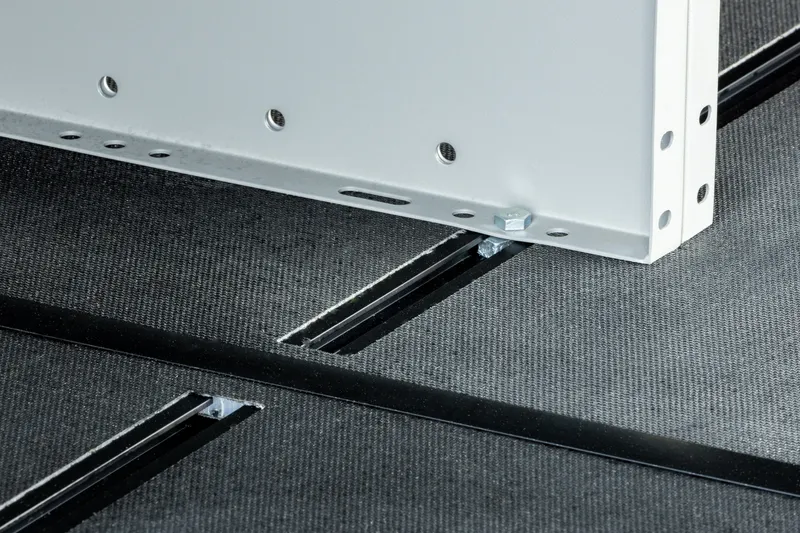 Holman rigid van flooring with mounting track